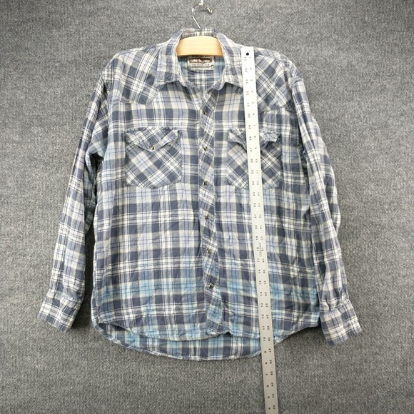 Cold Storage Men's Pearl Snap Shirt Multicolor Medium Long Sleeve Plaid Cotton - Picture 10 of 12